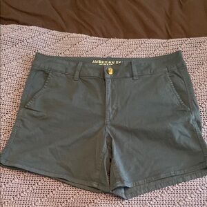 American Eagle Outfitters Blue MIDI Shorts AEO TWILL Size 14
